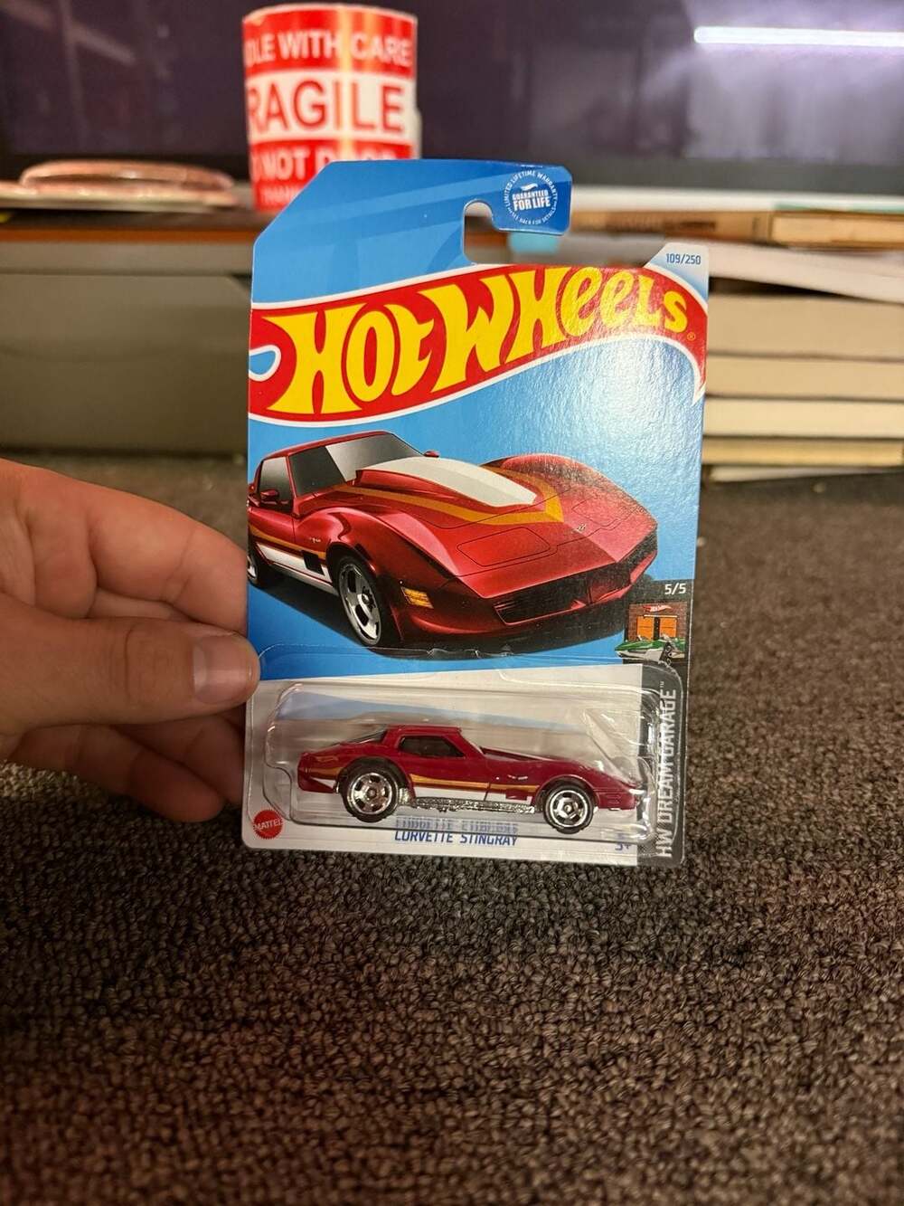 Hot Wheels Corvette Stingray HW Dream Garage Red Diecast Toy Car